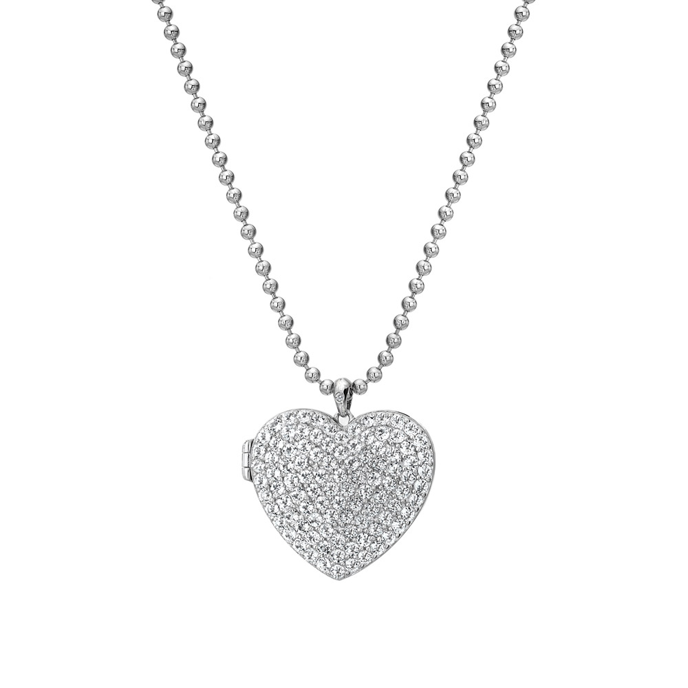 Stříbrný náhrdelník Hot Diamonds Memories Heart Locket DP770 |  HotDiamonds.cz