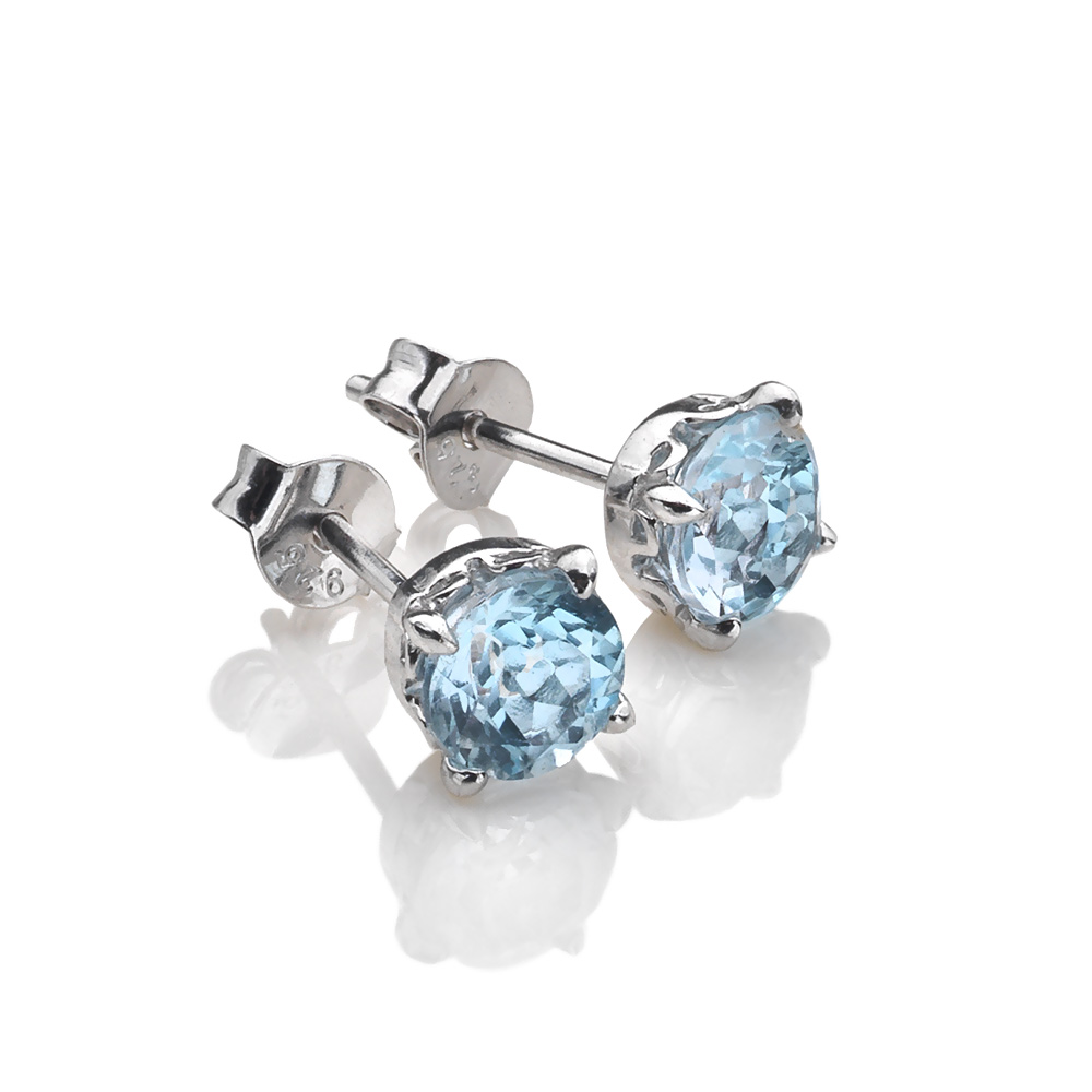 Stříbrné náušnice Hot Diamonds Anais modrý Topaz AE012 | HotDiamonds.cz