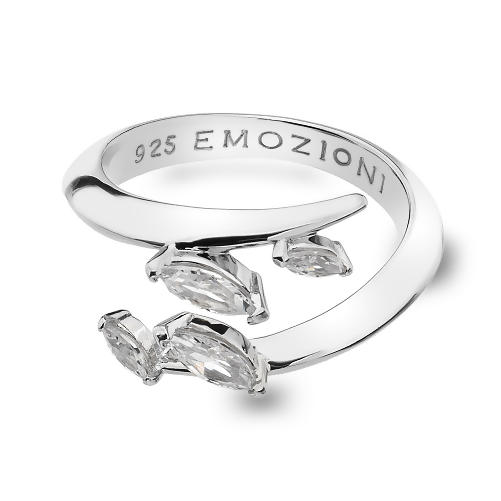 Stříbrný prsten Hot Diamonds Emozioni Alloro se zirkony ER023 |  HotDiamonds.cz